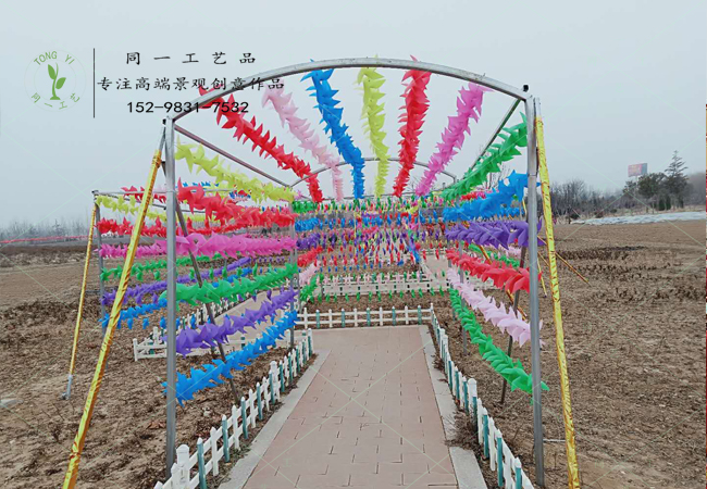 稻草工藝品風車長廊